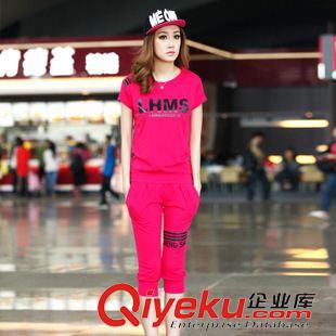 6月18日-28日上新新品 2015新款韓版女士夏裝運(yùn)動(dòng)服夏季短袖衛(wèi)衣七分褲時(shí)尚運(yùn)動(dòng)休閑套裝