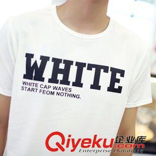 情侶裝短袖T恤 2015新款夏季情侶裝短袖簡約印花T恤韓版上衣潮學生班服一件代發原始圖片3