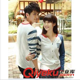 情侶裝長袖T恤 2015學(xué)生情侶裝秋季新款修身打底衫韓版女裝長袖t恤衫寬松大碼女原始圖片3