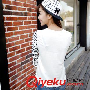 女款長(zhǎng)袖T恤 2015秋時(shí)尚新款長(zhǎng)袖女裝T恤衛(wèi)衣修身顯瘦學(xué)生裝 班服定制一件代發(fā)原始圖片2