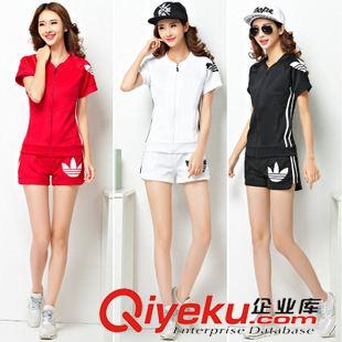 7月10-7月31日上新新品 女夏裝套裝2015時(shí)尚新款休閑套裝女短袖短褲跑步運(yùn)動(dòng)服兩件套