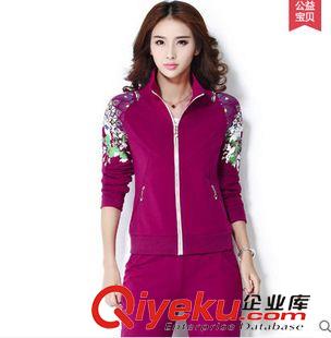 九月新款 2015秋裝運動套裝三件套 時尚長袖衛(wèi)衣女韓版休閑運動服春秋大碼原始圖片2
