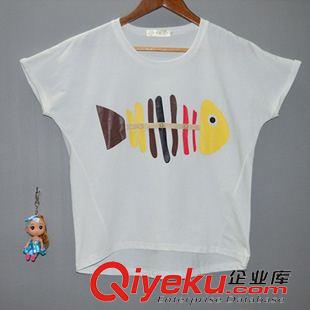 棉T桖 2015夏裝棉質(zhì)寬松短袖t恤女士韓版加肥加大碼體恤衫女款胖mm上衣原始圖片3