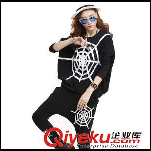 休閑套裝 歐洲站2014秋女裝新款時尚休閑套韓版時尚寬松蝙蝠袖長袖哈倫褲原始圖片3