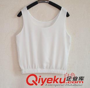 性感女神夜店裝 2015夏新款百搭寬松雪紡背心雙層高腰松緊腰小清新無袖衫上衣原始圖片2