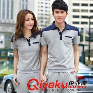 情侶裝專區(qū) 2015夏季情侶套裝夏男女款短袖運(yùn)動(dòng)服夏款休閑運(yùn)動(dòng)裝 團(tuán)購班服原始圖片3