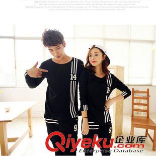 情侶裝專區(qū) 2015新款情侶 一生一世 潮爆休閑情侶男女班服套裝批發(fā)原始圖片3