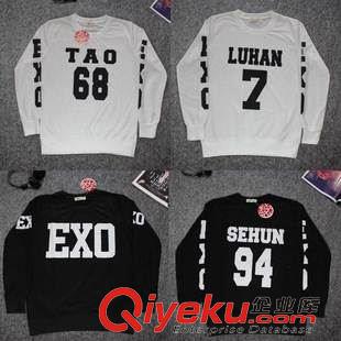 EXO明星同款 2015夏季新款 EXO吳世勛邊伯賢同款A(yù)C字母符號(hào)短袖情侶裝 批發(fā)