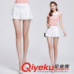 時尚短褲馬褲 2015外貿(mào)新款修身拼接短褲 女 韓版高腰裙褲 熱褲 優(yōu)質(zhì)原始圖片3
