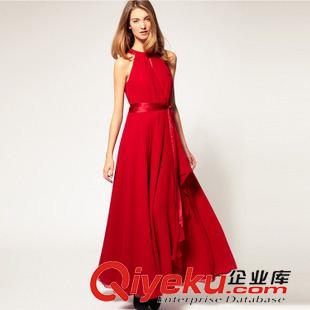 背心裙波西米亞長裙 2015夏裝新款海邊沙灘長裙波西米亞飄逸雪紡大擺連衣裙純色禮服裙