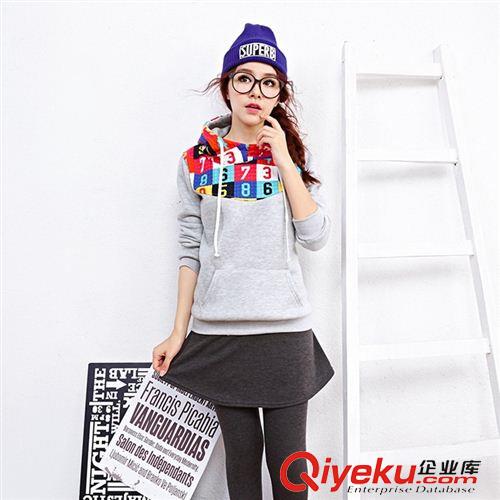 衛(wèi)衣 新款韓國(guó)女秋季外套頭大碼衛(wèi)衣絨衫女裝秋冬韓版學(xué)生加絨連帽原始圖片3