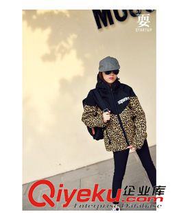 秋冬新款 冬裝新款女BF風情侶豹紋原宿風棉衣迷彩沖鋒衣寬松外套原始圖片2