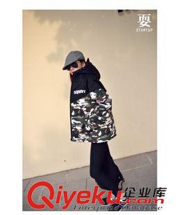 秋冬新款 冬裝新款女BF風情侶豹紋原宿風棉衣迷彩沖鋒衣寬松外套原始圖片3
