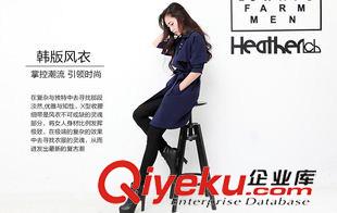 秋冬新款 2014新款風衣歐美街頭朋克學院 英倫風潮流中長款秋裝外套女原始圖片2
