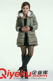 羽絨服|棉服 2014冬新款 韓版加厚軍工裝羽絨服女裝大碼羽絨服中長(zhǎng)款zp羽絨原始圖片2