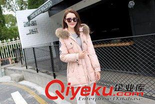 羽絨服|棉服 棉衣女士中長款連帽修身顯瘦毛領(lǐng)棉服冬裝棉襖女外套原始圖片3