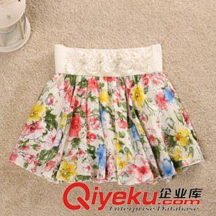 清倉tj系列 2013韓版碎花裙包臀裙 半身裙 夏季蓬蓬裙子百褶雪紡短裙 夏原始圖片3