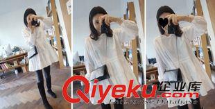 大版孕婦裝 新款女花苞波浪花瓣公主裙連衣裙白色復(fù)古百搭韓版潮原始圖片3