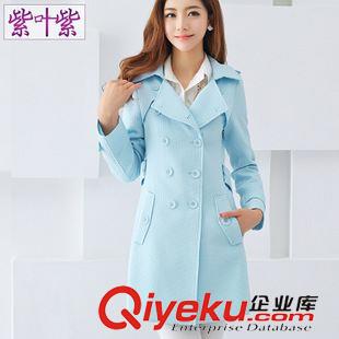 8.15 東大門(mén)秋新品中長(zhǎng)款百搭甜美學(xué)生女式外套潮修身風(fēng)衣女原始圖片2