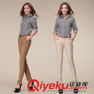 秋冬女式休閑褲/打底褲/連體褲 2014新款休閑長(zhǎng)款鉛筆褲直筒褲女褲哈倫褲正品 送皮帶 實(shí)拍原始圖片2