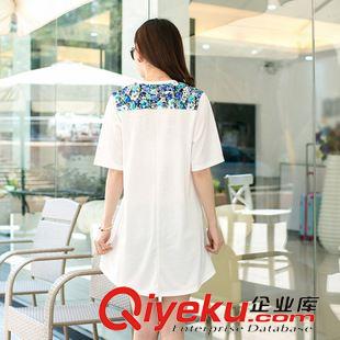 T恤 實拍 #韓版2015夏裝新款女裝寬松圓領印花短袖T恤MM原始圖片3