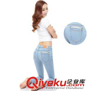 牛仔長褲 實(shí)拍2015春款顯瘦緊身牛仔褲 女冬小腳褲韓版潮鉛筆褲長大碼女褲原始圖片2