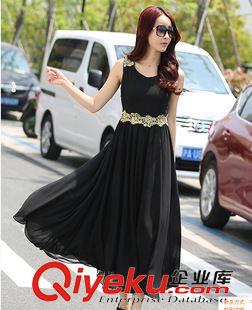 5.21 實(shí)拍外貿(mào)原單雪紡連衣裙歐美仙女長裙波希米亞大擺無袖背心長款