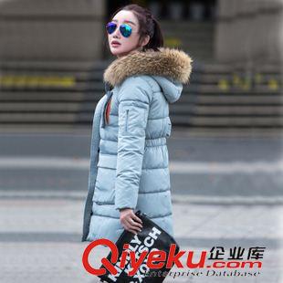 羽絨棉服類 2015新款明星同款加厚冬裝貉子大毛領中長款羽絨棉服女加厚潮原始圖片2