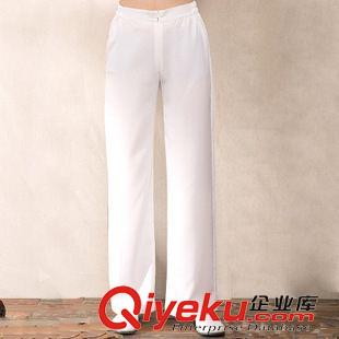 2015八月{dy}批新款上架 2015秋款民族女裝  顯瘦闊腿女士休閑褲 棉麻女褲竹節(jié)垂感好原始圖片2