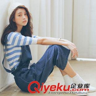 2015八月{dy}批新款上架 實(shí)拍2015秋裝新款韓國(guó)東大門經(jīng)典學(xué)院風(fēng)彩色條紋針織衫毛衣女原始圖片2