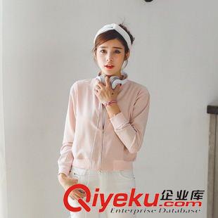 2015八月{dy}批新款上架 2015秋季新款女裝修身時尚韓版短外套百搭棒球服休閑短款女式外套原始圖片3