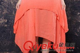 20156月{dy}批新款上架 原創(chuàng)設(shè)計(jì)品牌女裝文藝范民族風(fēng)江南布衣棉麻長(zhǎng)款漸變色亞麻連衣裙原始圖片2