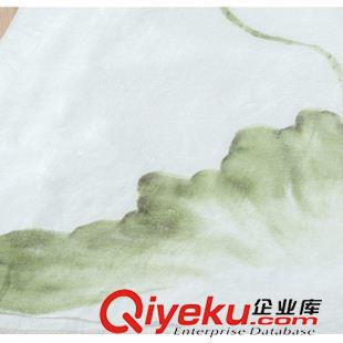 亞麻/棉麻短袖/中袖連衣裙 外貿夏裝新款民族風女裝 水墨手繪文藝背心長裙寬松棉麻連衣裙女原始圖片3