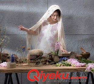 亞麻/棉麻長裙/拖地裙 2015夏新款 拼桑蠶絲繡花假兩件亞麻長裙連衣裙 短袖文藝范