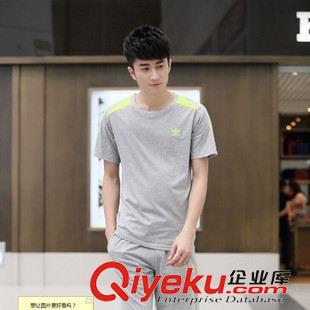 第6波 夏季新款潮男士時(shí)尚套裝男短袖休閑運(yùn)動(dòng)服大碼短褲套裝健身服原始圖片3