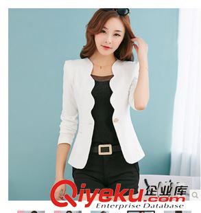 皮衣.小西裝.棒球服外套 直銷2015春秋裝新款女外套韓版氣質(zhì)修身顯瘦小西服女裝短款原始圖片3