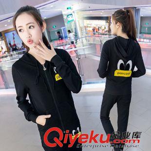 8月4期新品 2015秋季新款套裝女裝連帽開衫上衣兩件套運(yùn)動(dòng)服時(shí)尚休閑廠家直銷