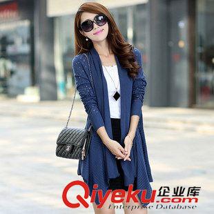 8月1期新品 2015夏秋新款 外搭披肩式長(zhǎng)袖防曬衣空調(diào)衫 中長(zhǎng)款薄開衫女針織原始圖片2