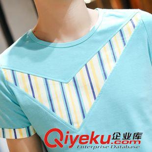 五月6期新品 2015 韓版拼色條紋情侶裝 短褲套裝時(shí)尚情侶沙灘褲熱褲批發(fā)原始圖片3