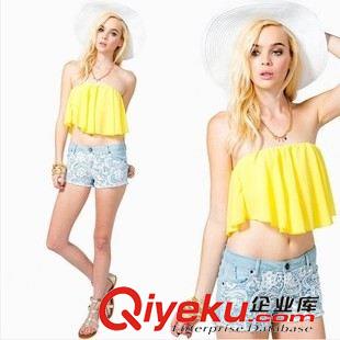 五月3期新品 速賣通性感不規(guī)則下擺一片式抹胸 陽(yáng)光沙灘必備吊帶外貿(mào)批發(fā)原始圖片2