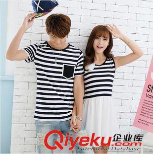 5月1期新品 2015夏季韓國情侶裝韓版短袖情侶t恤圓領時尚寬松連衣裙班服潮