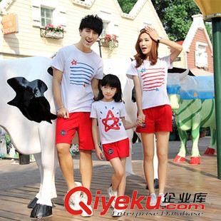 4月11期新品 2015夏季新款親子裝一家三口母子母女裝家庭裝短袖T恤一件代發(fā)原始圖片3