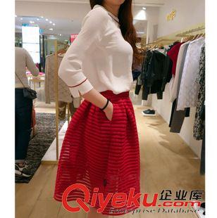 3月30號(hào)新品 韓國(guó)東大門(mén)代購(gòu)韓版時(shí)尚中裙兩件套禮服顯瘦淑女七分袖雪紡衫套裝原始圖片2