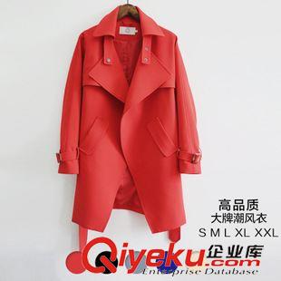 秋裝新品外套 風(fēng)衣女2015春秋新品大牌女裝中長款氣質(zhì)大碼韓版修身秋季外套女潮原始圖片3