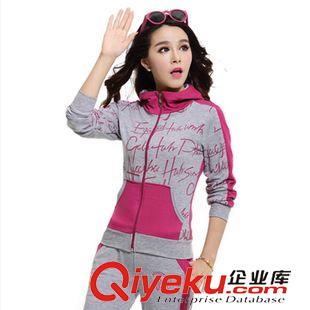 新品推薦 2015年秋裝新款時尚運動套裝女韓版長袖修身休閑兩件套裝一件代發(fā)原始圖片3