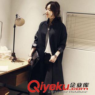 上衣專區(qū) 女外套風(fēng)衣2015春秋新款女裝韓版中長款修身休閑風(fēng)衣一件代發(fā)原始圖片3