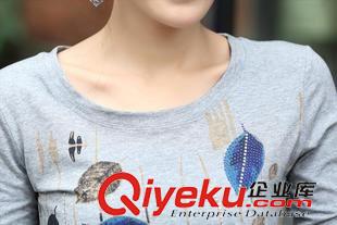 長袖:T恤 襯衫 打底衫 2015秋裝新款 女裝大碼韓版女裝修身體恤長袖打底衫T恤女原始圖片3