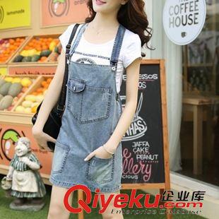 連衣裙 牛仔背帶裙2014新款 夏季韓版潮學(xué)院風(fēng)休閑可愛連衣裙牛仔裝原始圖片2