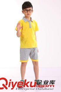 夏季 2014夏季V领运动童装套装幼儿园园服批发小学生校服班服定做AM34