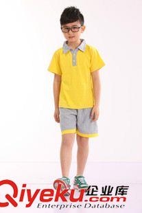 夏季 2014夏季V领运动童装套装幼儿园园服批发小学生校服班服定做AM34